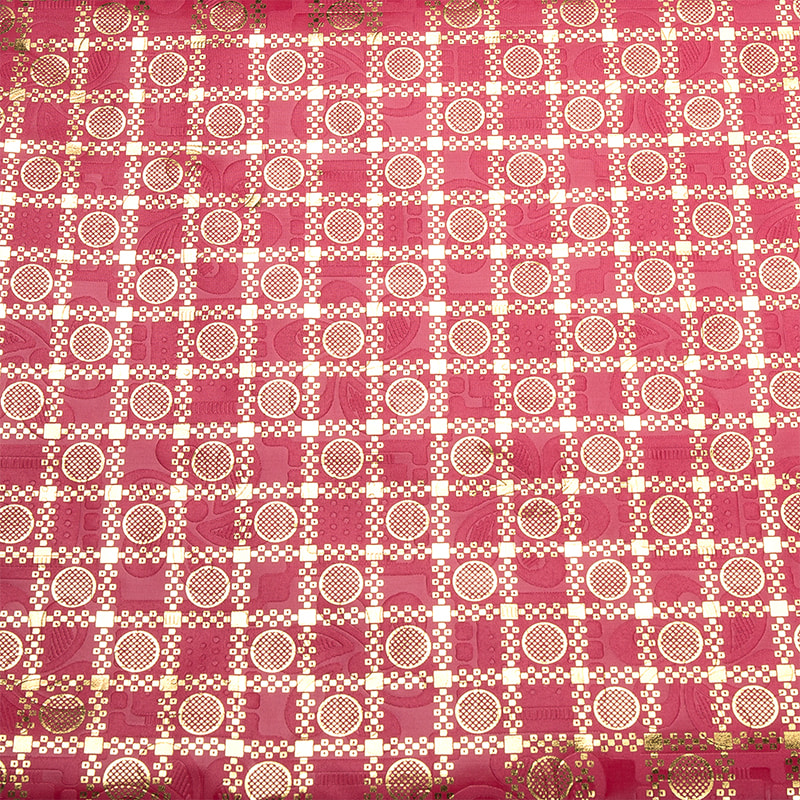 TMIE-06-5 Festett Színek Dombornyomott Gold Bazin Fabric