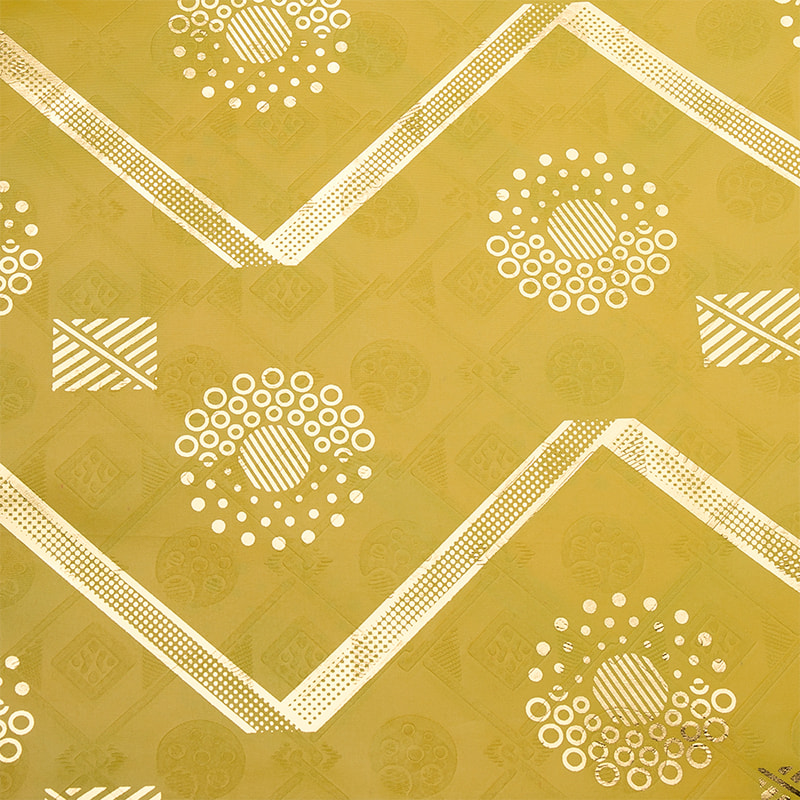 TMIE-06-5 Festett Színek Dombornyomott Gold Bazin Fabric