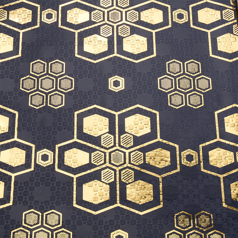 TMIE-06-5 Festett Színek Dombornyomott Gold Bazin Fabric