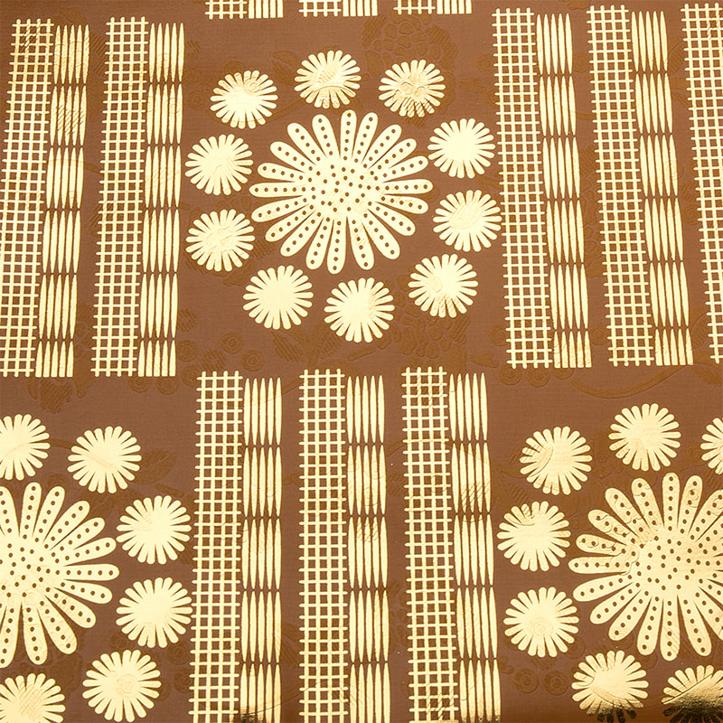 TMIE-06-5 Festett Színek Dombornyomott Gold Bazin Fabric