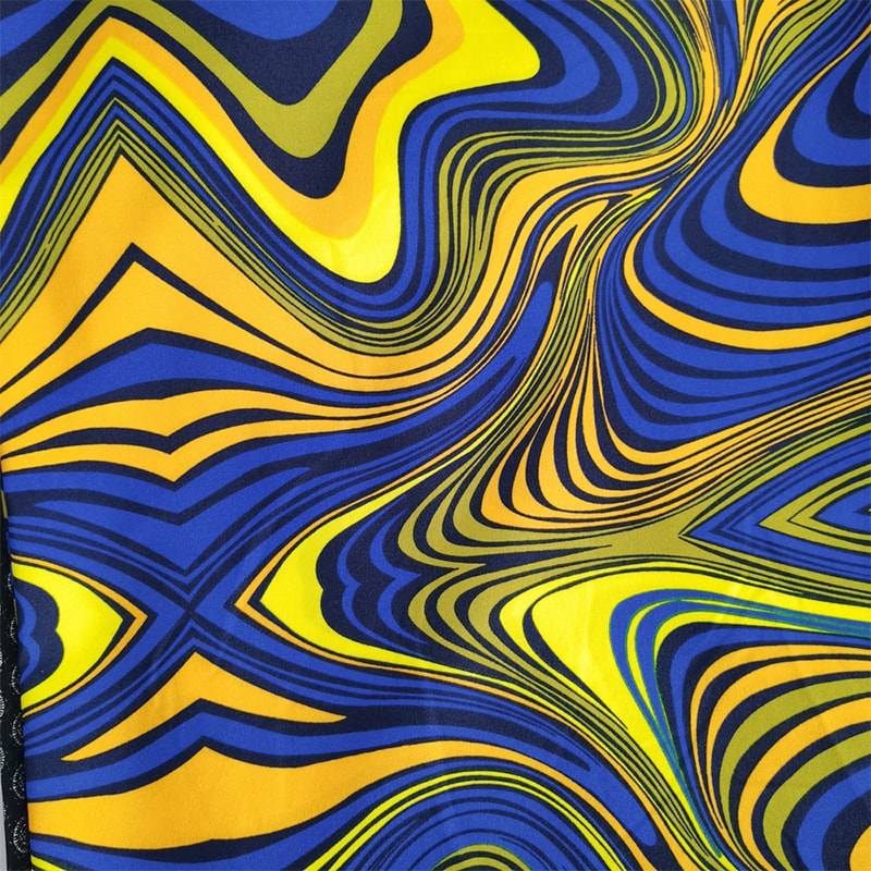 TIME-15-2-4 120 GSM 4 utas Stretch Print Pattern poliészter szövet